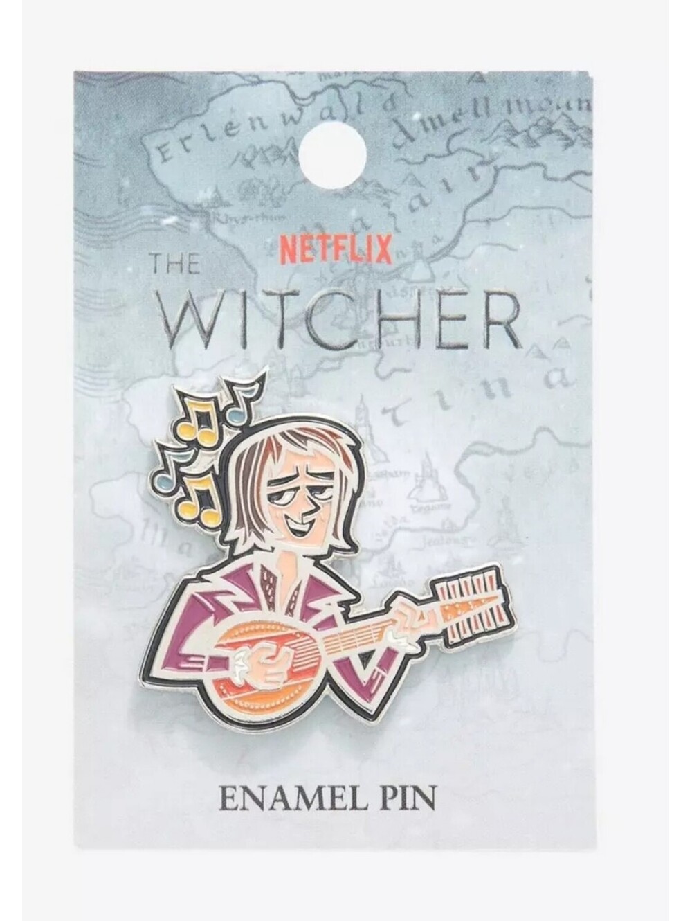 The Witcher Jaskier & Guitar Stylized Enamel Pin